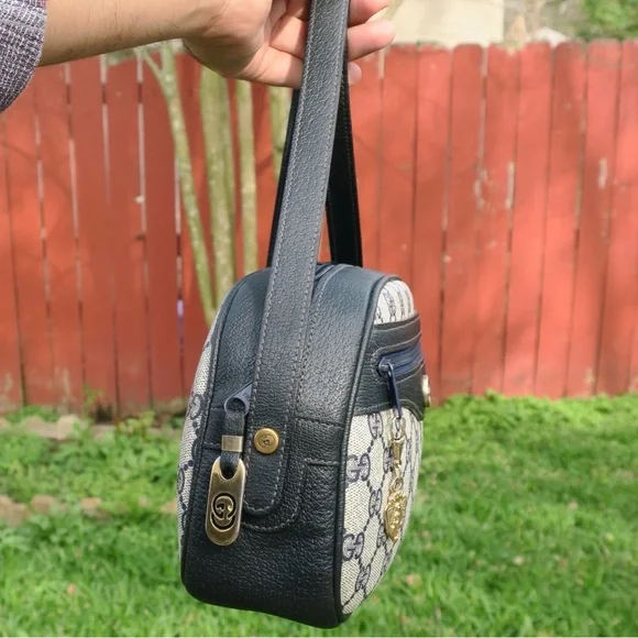 Vintage Gucci Ophidia GG Supreme Navy Blue Shoulder Bag/Crossbody - Picture 2 of 16